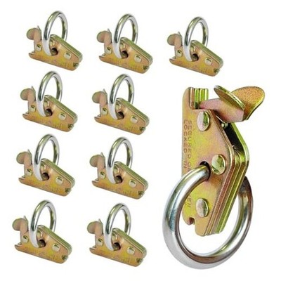 10-Pack Extra Heavy Duty E-Track O Ring Tie-Down Anchors, 1 10-Pack Galvanized