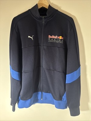 PUMA Red Bull Racing T7 Track Jacket Mens Large F1 Motorsport Blue Formula One