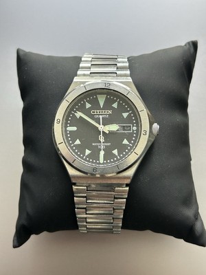 Vintage Citizen Quartz 100M Black Dial