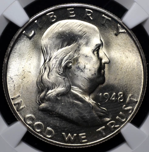 1948 D FRANKLIN HALF DOLLAR NGC MS63 FULL BELL LINES NICE ORIGINAL FULLY STRUCK