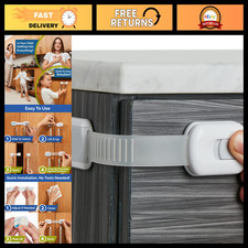 Child Safety Strap Locks 8-Pack - Baby Cabinet  Drawer Locks, Easy Install, 3M