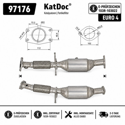   Katalysator Volvo C30 C70 II S40 II V50 2.4 2.4i Euro 4