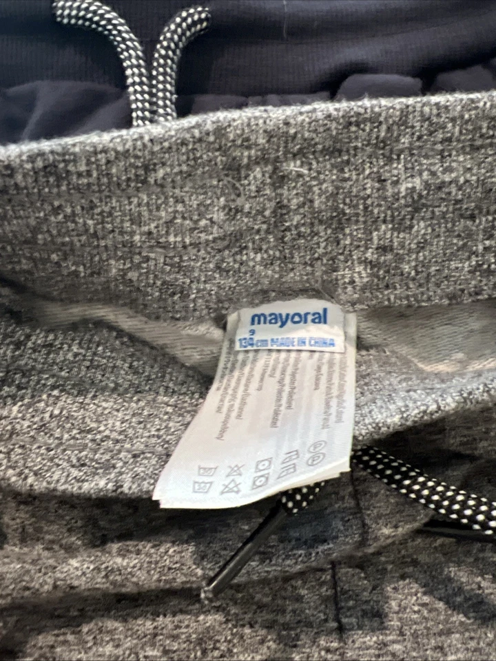 Pantalones deportivos Mayoral para niños talla 9 - conjunto de 3 - azul, negro y gris jaspeado Foto 2 de 3