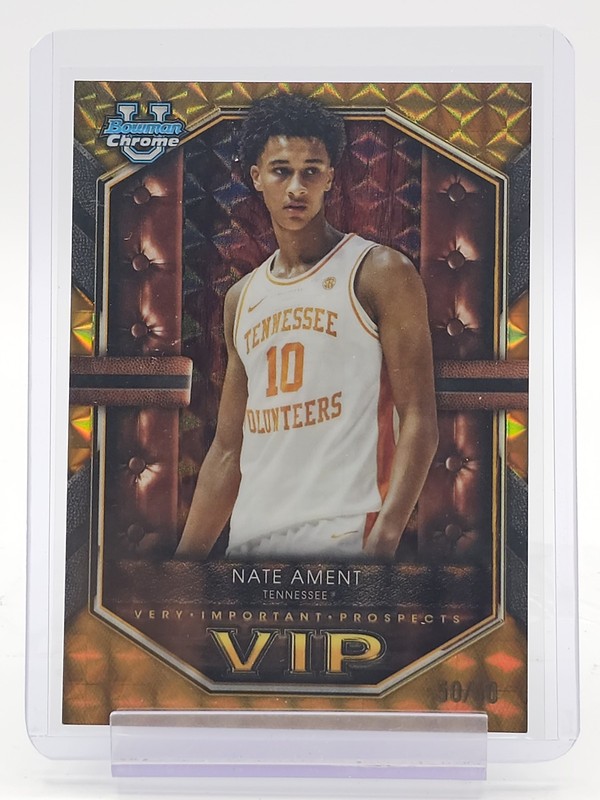 NATE AMENT 2025-26 BOWMAN CHROME U VIP GOLD GEOMETRIC #VIP-10 /50 Q4193