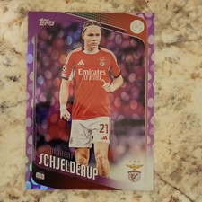 Topps 2025-26 UEFA Club Competitions Andreas Schjelderup Purple #27 Benfica