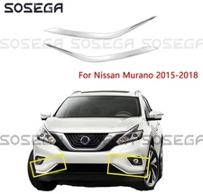 For Nissan Murano 2015-2018 Front Bumper Chrome Molding Trim Left Right Pair