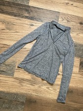 NIKE Dri Fit Womens Gray Zip-Up Track Activewear Jacket Size Small