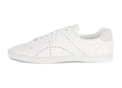 NWT CORNELIANI SNEAKERS ID white grain calfskin luxury Italy EU 8