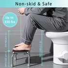 Yescom RV Toilet Porcelain Enamel Gravity Flush w/ Steel Step Stool for Camper — photo 5