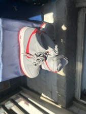 2012 N KE AIR FORCE 1 HIGH 07 - WOLF GREY/HYPER RED SZ 12- 315121 019 Great Con