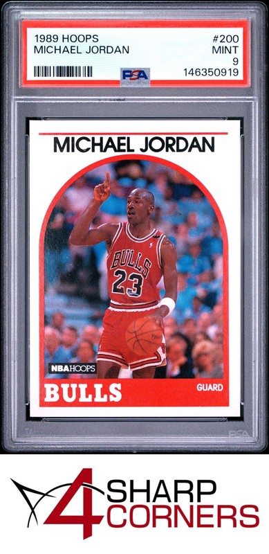 1989 HOOPS #200 MICHAEL JORDAN BULLS HOF PSA 9