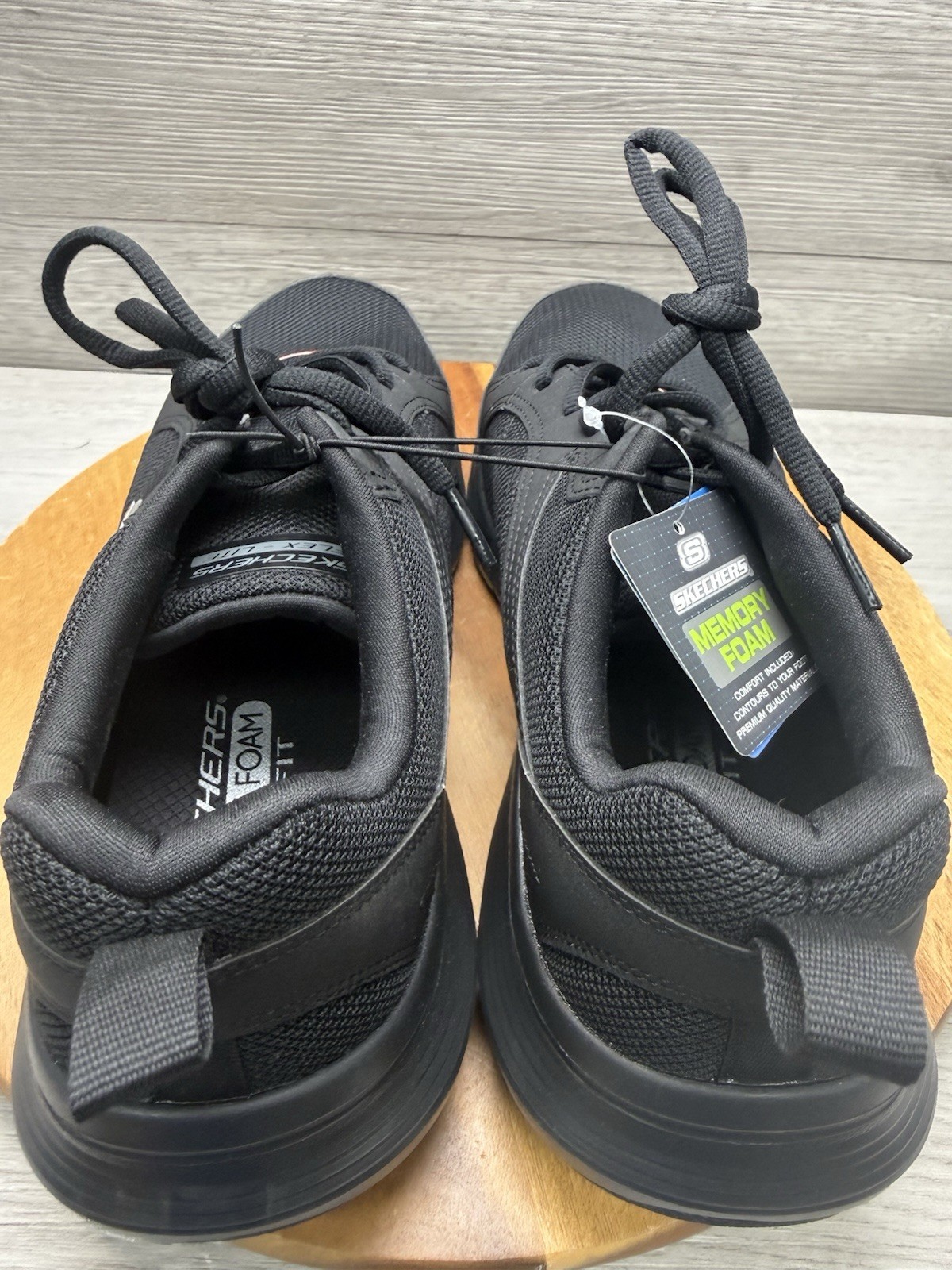 Skechers Work Flex Lite Men’s 10 Black/Black Slip Resistant WR Comfort Wide image 4
