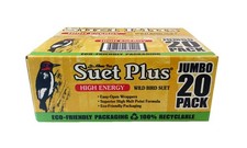 ST. ALBANS BAY SUET PLUS High Energy Suet Cakes, 20 Pack of 11 oz. Suet Cakes...