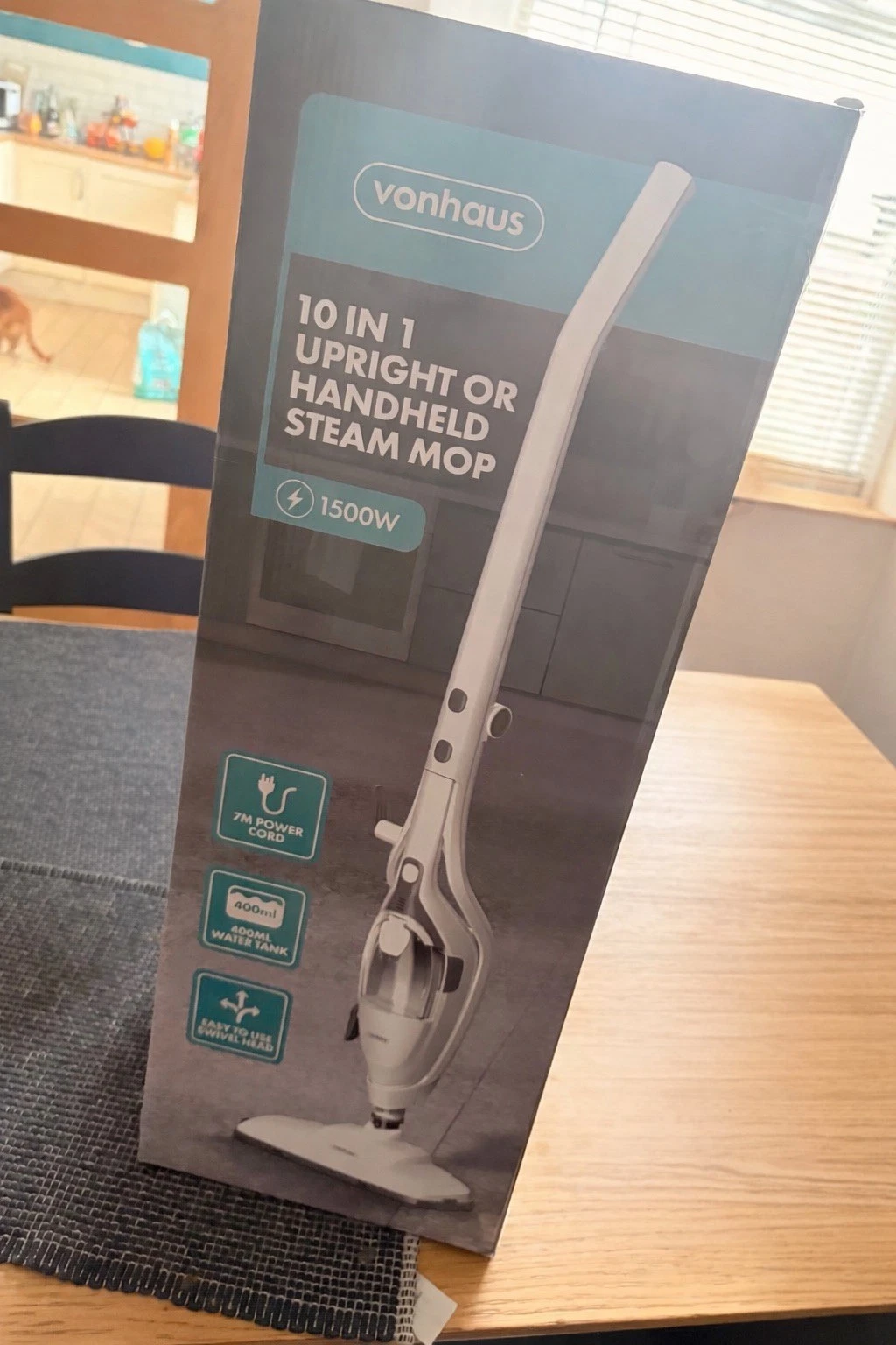 VonHaus 10-in-1 Steam Mop – Multi-Surface Floor Steamer & Handheld Steam Cleaner
Opens in a new wind
