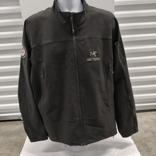 Arcteryx Gamma LT Softshell Black Jacket Men XL Unlined Custom Logo FLAWED HEM 