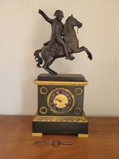 PENDULE ANCIENNE NAPOLEON BRONZE EMPIRE MOUVEMENT PONS