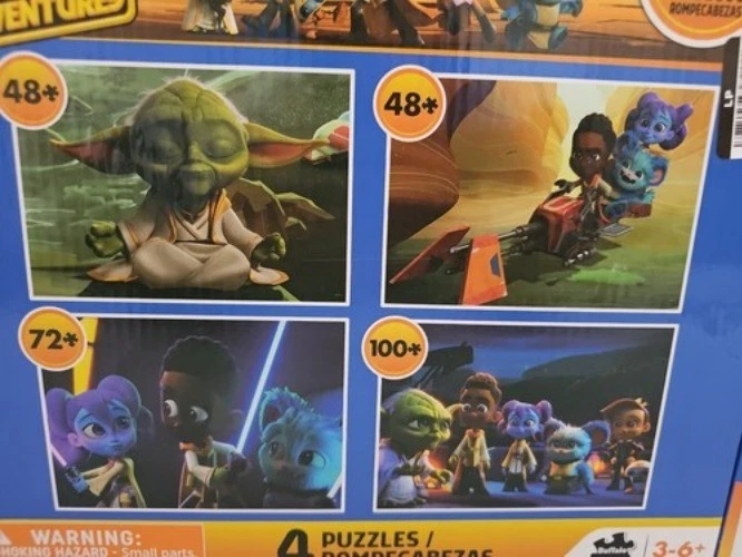 Star Wars Young Jedi Adventures 4-Puzzle Pack  48 PCS & 72 PCS & 100 PCS  Buffal - Image 2 of 4