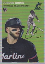 CONNOR NORBY TOPPS HERITAGE ROOKIE 25TH ANNIVERSARY HOLO FOIL RC MARLINS #3 2025