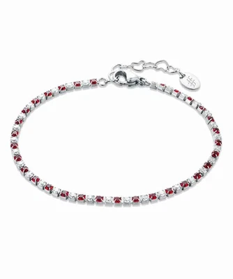 Bracciale Femme En Acier Inoxydable BRAND GIOIELLI Tennis Rouge MPN 14BR049R-M - Photo 1/4