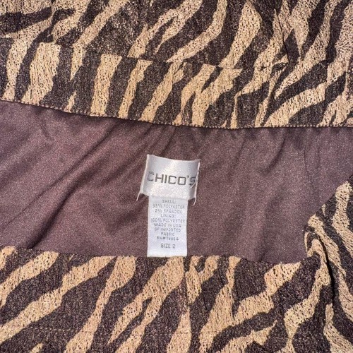 Chico’s Animal Print Flowy Maxi Skirt sz 2x Zebra Neutral - Picture 4 of 4