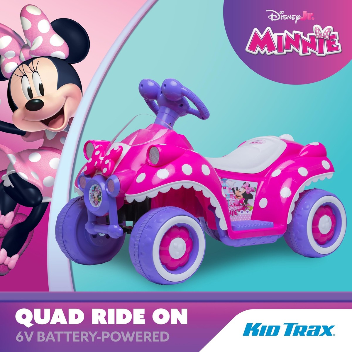 Atv Disney 6v Ride On Kid Trax Disney Minnie Mouse Quad 6v