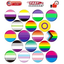 Rainbow LGBT Pins - 54pcs Pride Day Buttons  Brooch Pins for Pride Parades ...