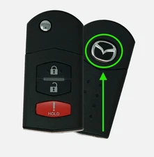 NEW MAZDA 2 3 1pc 15mm Oval Key Fob Emblem Sticker Decal Remote Badge