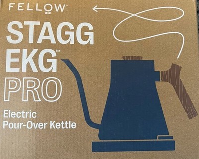 Fellow Stagg EKG Pro Electric Pour-Over Kettle Stone Blue+Walnut The Bear Promo
