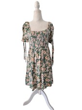 American Eagle Off Shoulder Floral Smocked Cotton Sundress Sze Medium