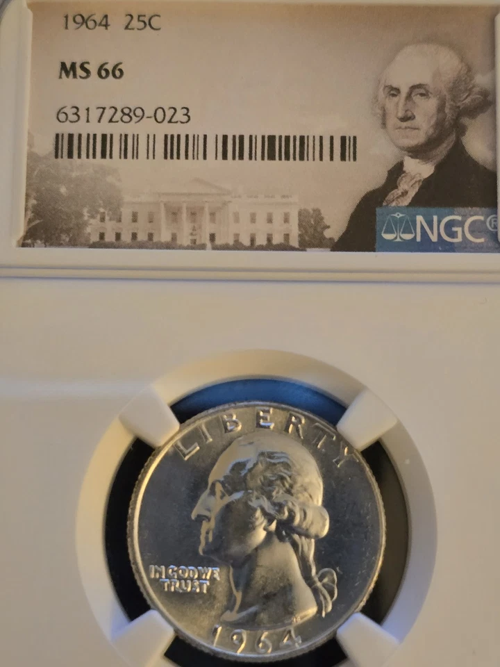 1964 Washington Silver Quarter 25C NGC MS66 LOOKS PROOF 🔥  - Image 3 of 4