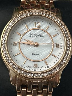 August Steiner Diamond Watch NEW BATTERY