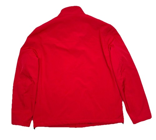Calvin Klein Jacket Mens Size Medium Red Softshell Water Resistant Full Zip Coat - Picture 2 of 18