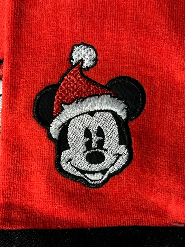 Disney Santa Mickey Mouse Navidad Juego de 2 Toallas de Mano Rojo Baño Cocina Foto 2 de 4