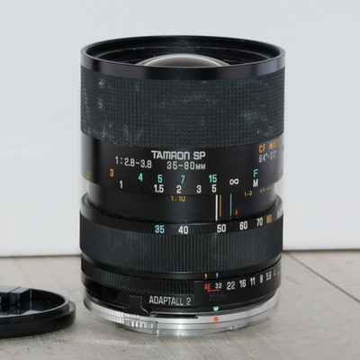 Tamron SP 35-80mm Lens for Olympus OM 35mm SLR Camera Adaptall 2