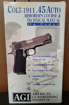 Colt - 1911 .45 Auto VHS Armorer's Course & Technical Manual on Video - AGI 1995