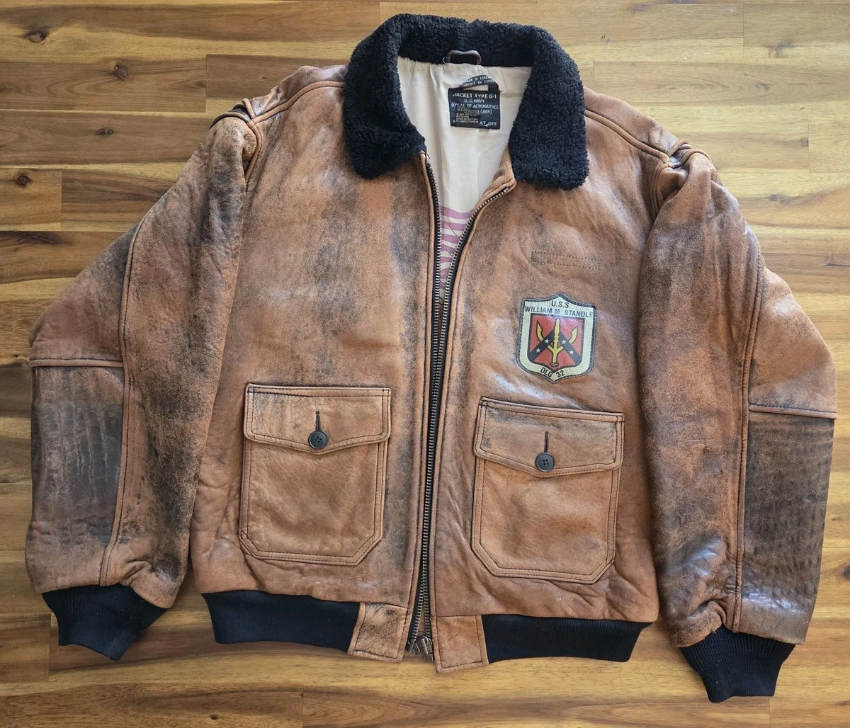 Navy G1 Flight Jacket In Vintage Outerwear Coats & Jackets For Men