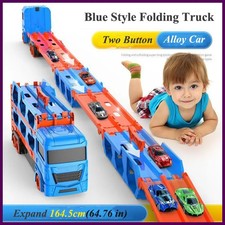 Grande Auto Trasportatore Camion Pista Pieghevole Veicolo da Corsa Bambini Giochi Competitivi