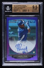 2013 Bowman Chrome Purple Refractor /10 Yasiel Puig BGS 9.5 Rookie Auto RC