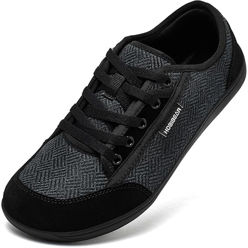 SAOLA Scarpe Hobibear uomo taglia 10 nere suola zero goccia punta larga box passeggio piedi nudi