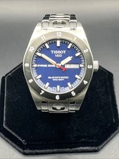 TISSOT PRS516 AUTOMATIC 40mm Blue Day Date Dial Mens Wristwatch WORKING