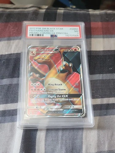 POKEMON 2017 SM Promo Prem Coll Full Art CHARIZARD GX #SM60 PSA 7 RARE