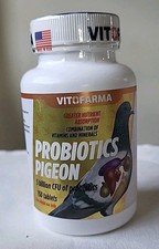 Vitofarma Probiotics Pigeons 100 Tabs  Support Probiotics for Pigeons 5 Billion