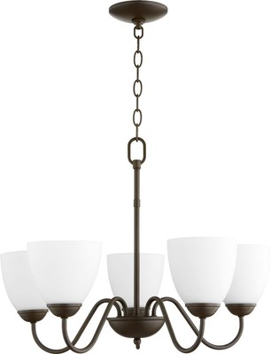 5 Light Chandelier in Quorum Home Collection style - 22.5 inches wide by 17.5
