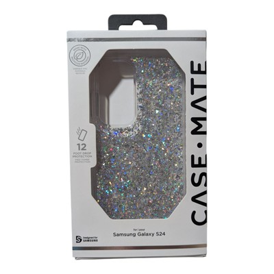 P1. Case-Mate Twinkle Disco Case for Samsung Galaxy S24 - Silver Glitter