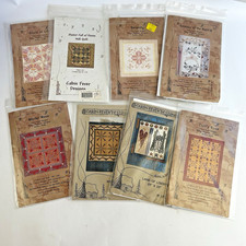 Quilt Patterns Vintage Lot of 8 Cabin Fever Designs Robyn Pandolph Floral READ