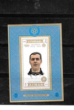 AJMAN 1972 SOCCER PLAYER FRANZ BECKENAU MNH IMPERF SOUVENIR SHEET TOPICAL STAMP