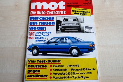 5) MOT 16/1982 - Fiat 131 Super 2000 mit 113PS  - Opel Kadett 1.6 D Motor mit 54