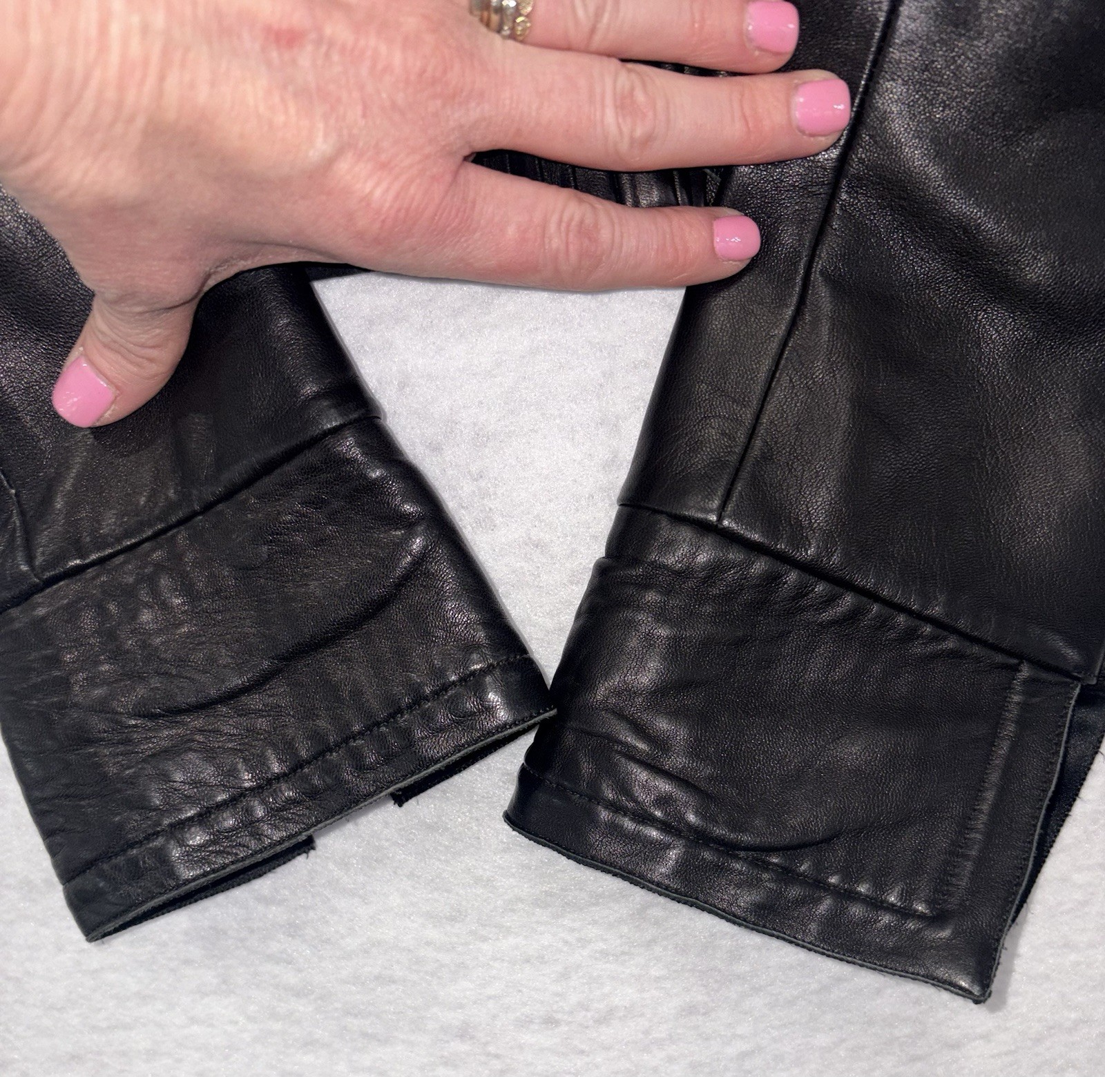 Chanel Black Lambskin Leather Jacket Sz 34/US 2 XS Ruffle Collar Excellent SEE! thumbnail 17