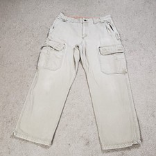 Duluth Trading Co Fire Hose Men  s Cargo Pants Tan 38X30 Relaxed Fit Heavy