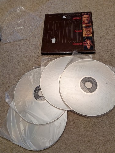 Clint Eastwood 3 Films Laser Disc Box Set Unforgiven Pale Rider Josey Wales